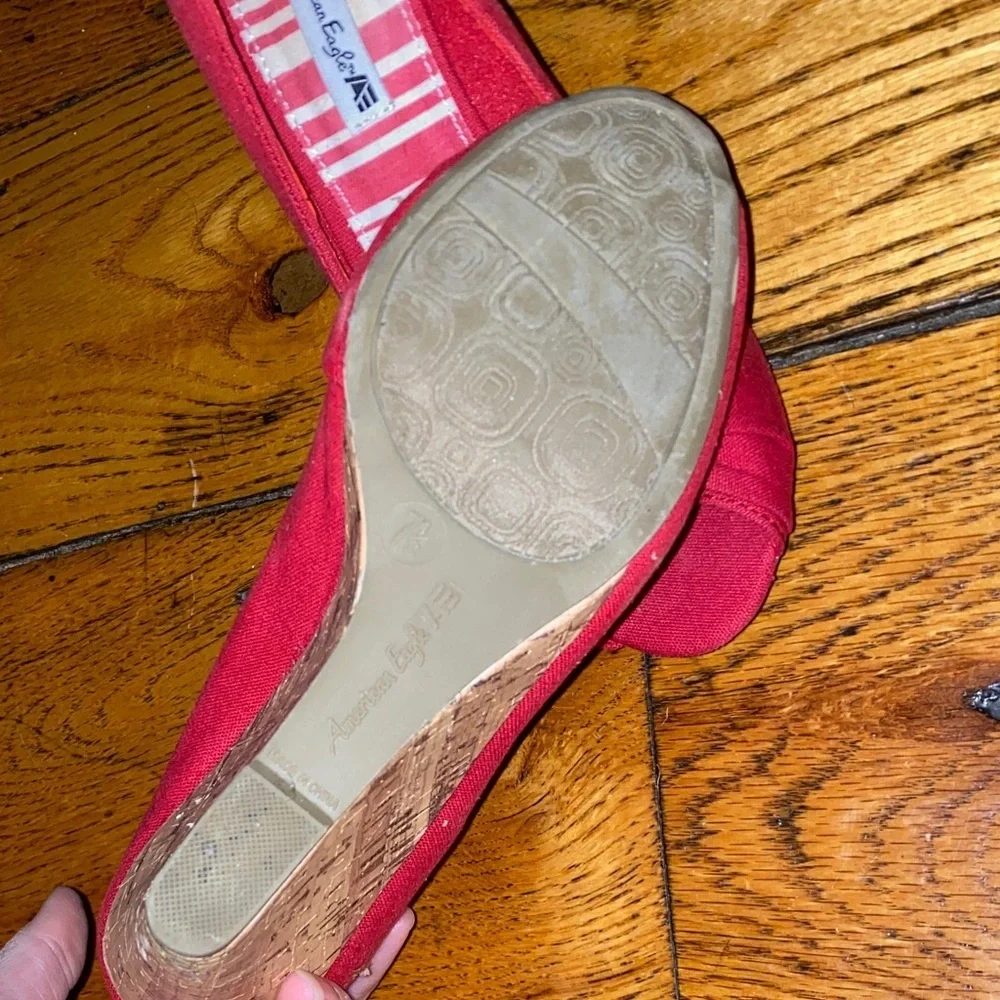 American Eagle Outfitters Vibrant Red Loafers